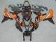 2007-2008 Honda CBR600RR Motorcycle Fairings - Glossy Black Orange Flame Canada Websites