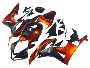 2007-2008 Honda CBR600RR Motorcycle Fairing - Orange Matte Black Canada Websites