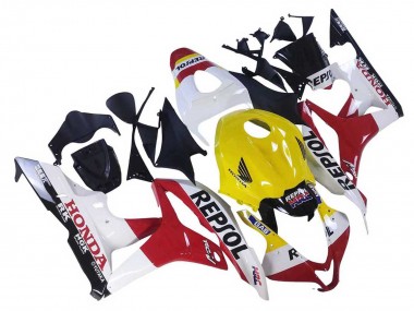 2007-2008 Honda CBR600RR Motorcycle Fairings - White Yellow Red Repsol HRC Canada Websites