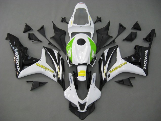 2007-2008 Honda CBR600RR Motorcycle Fairings - White Green Yellow Glossy Black Hannspree Canada Websites