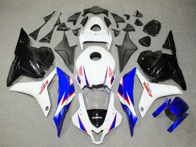 2009-2012 Honda CBR600RR Bike Fairings - White Blue Glossy Black Canada Websites