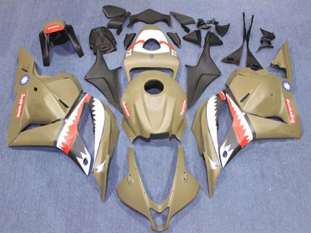 2009-2012 Honda CBR600RR Motorcycle Fairings - Brown White Red Shark Canada Websites