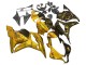 2009-2012 Honda CBR600RR Motorcycle Fairings - Gold Glossy Black Canada Websites