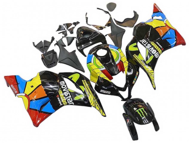 2009-2012 Honda CBR600RR Motorcycle Fairings - Black Multicolor MoviStar Canada Websites
