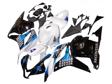 2009-2012 Honda CBR600RR Motorcycle Fairings Kit - White Blue Glossy Black Canada Websites
