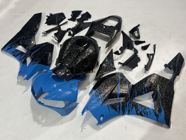 2009-2012 Honda CBR600RR Motorcycle Fairings - Black Forged Carbon Fiber Blue Canada Websites