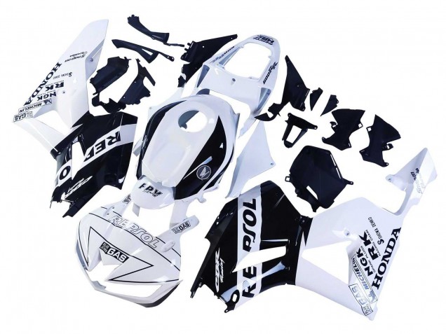 2013-2023 Honda CBR600RR Motorcycle Fairings - White Glossy Black Repsol Canada Websites