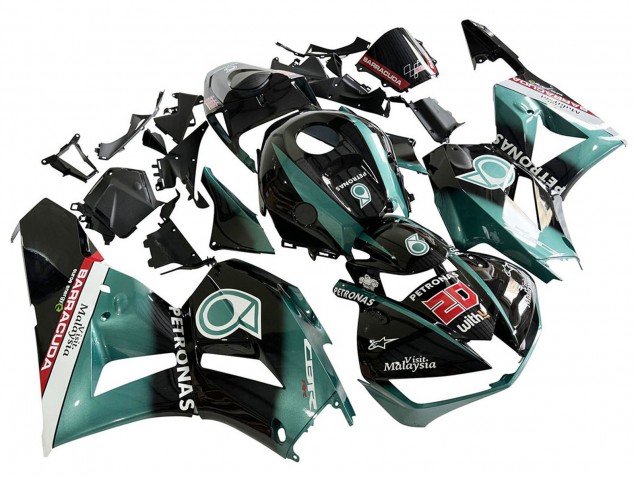 2013-2023 Honda CBR600RR Motorcycle Fairing - Teal Blue Glossy Black Petronas 20 Canada Websites