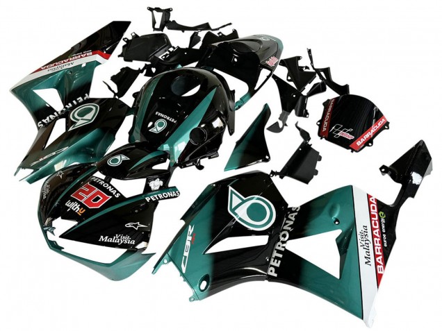 2013-2023 Honda CBR600RR Motorcycle Fairing - Teal Blue Glossy Black Petronas 20 Canada Websites