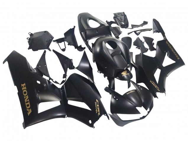2013-2023 Honda CBR600RR Motorcycle Fairings - Matte Black Gold Decals Canada Websites
