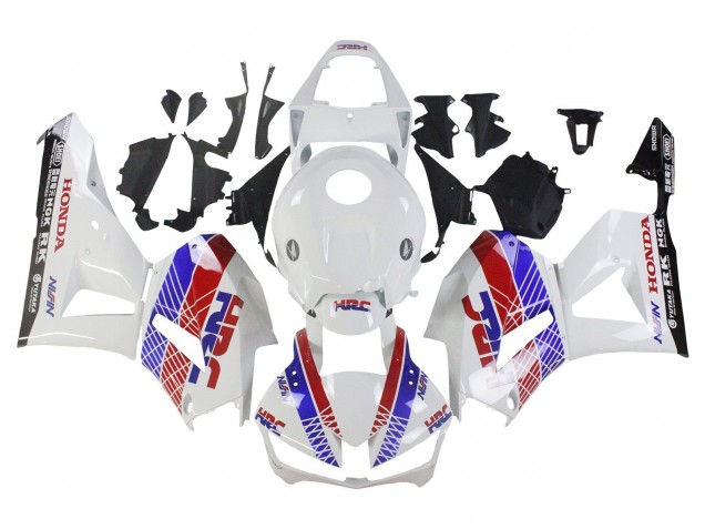 2013-2023 Honda CBR600RR Motorcycle Fairing - White Red Blue HRC Canada Websites