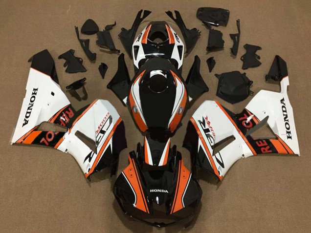 2013-2023 Honda CBR600RR Motorcycle Fairings - White Orange Glossy Black Repsol Canada Websites