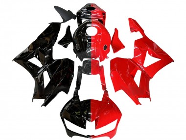 2013-2023 Honda CBR600RR Motorcycle Fairings - Glossy Black Red Split Canada Websites