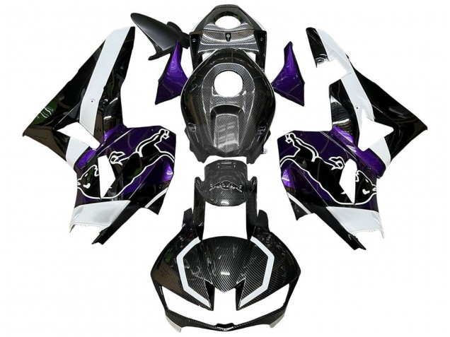 2013-2023 Honda CBR600RR Motorcycle Fairings - Black Carbon Fiber White Purple Red Bull Canada Websites