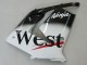 2004-2005 Kawasaki ZX10R Motorcycle Fairings - White Black West Ninja Canada Websites