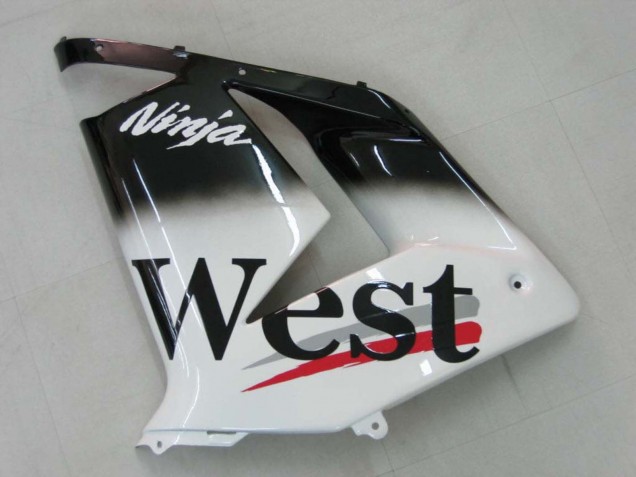 2004-2005 Kawasaki ZX10R Motorcycle Fairings - White Black West Ninja Canada Websites