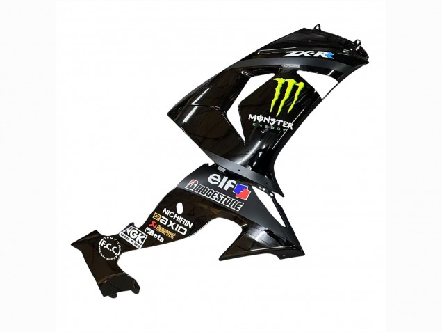 2006-2007 Kawasaki ZX10R Motorcycle Fairings - Grey Yellow Glossy Black Monster Elf Canada Websites