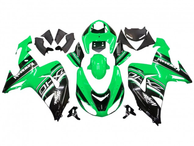 2006-2007 Kawasaki ZX10R Motorcycle Fairing Kits - Green White Black Canada Websites