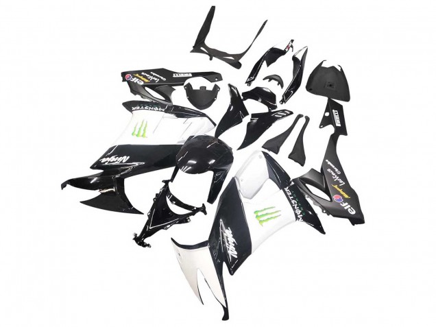 2008-2010 Kawasaki ZX10R Motorcycle Fairings - Glossy Black White Green Monster Elf Canada Websites