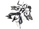 2008-2010 Kawasaki ZX10R Motorcycle Fairings - Glossy Black White Green Monster Elf Canada Websites