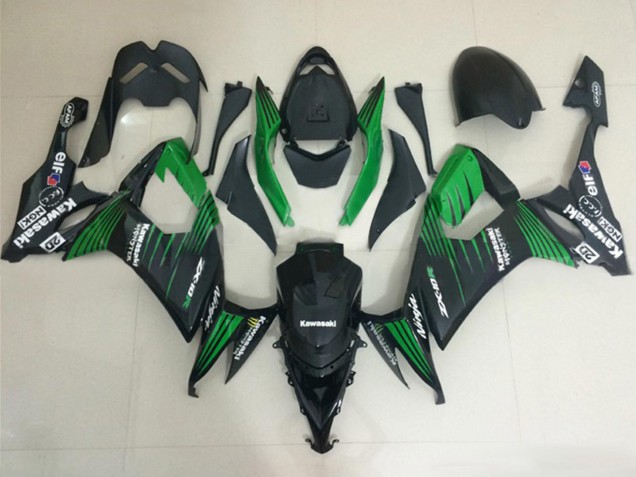 2008-2010 Kawasaki ZX10R Motorcycle Fairings - Matte Black Green Canada Websites