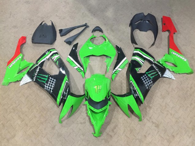 2008-2010 Kawasaki ZX10R Motorcycle Fairings - Green White Black Red Monster Canada Websites