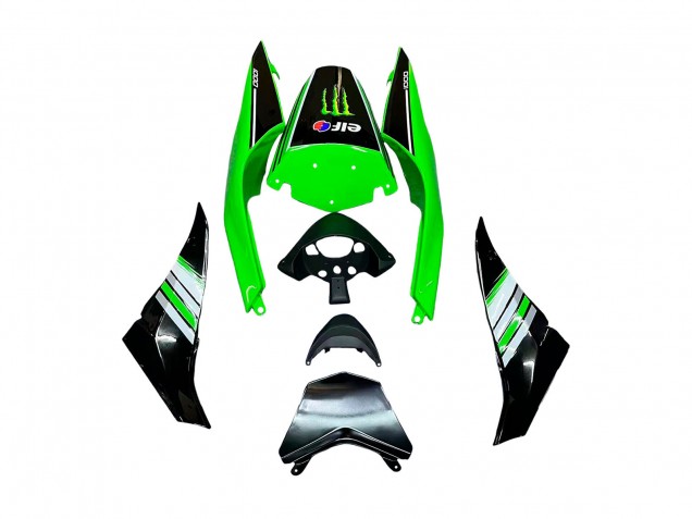 2008-2010 Kawasaki ZX10R Motorcycle Fairings - Green White Red Black Monster Elf 66 Canada Websites