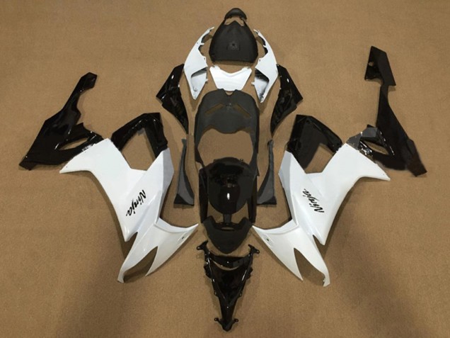 2008-2010 Kawasaki ZX10R Motorcycle Fairings - White Glossy Black Canada Websites