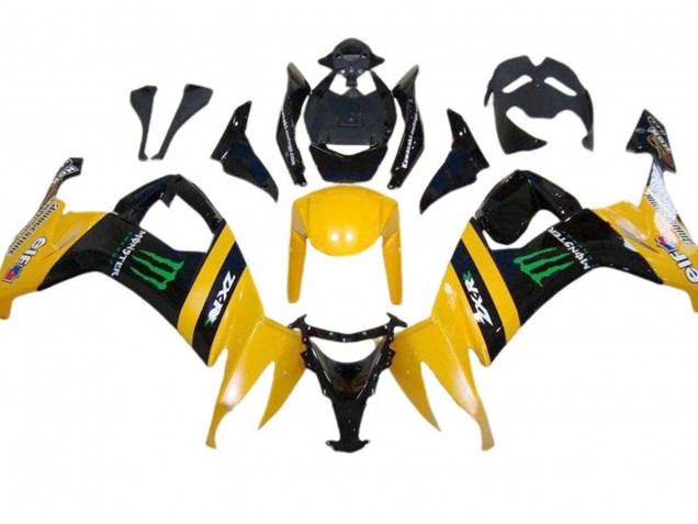 2008-2010 Kawasaki ZX10R Motorcycle Fairings - Yellow Black Green Monster Canada Websites