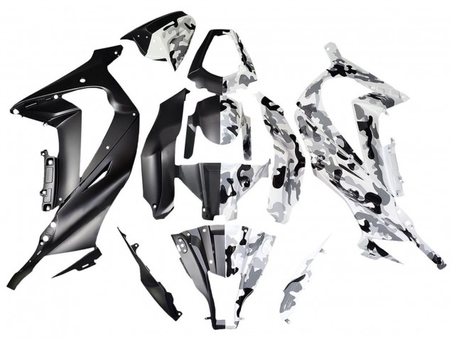 2008-2010 Kawasaki ZX10R Motorcycle Fairings - White Black Split Canada Websites