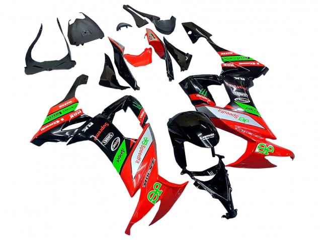 2008-2010 Kawasaki ZX10R Motorcycle Fairings - Red Green Black Canada Websites