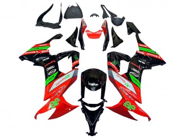 2008-2010 Kawasaki ZX10R Motorcycle Fairings - Red Green Black Canada Websites