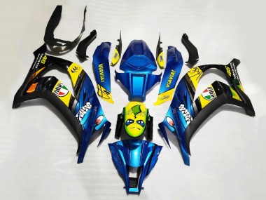 2008-2010 Kawasaki ZX10R Motorcycle Fairings - Blue Yellow Black Shark Canada Websites