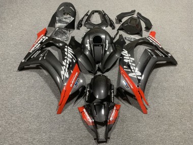 2008-2010 Kawasaki ZX10R Motorcycle Fairings - Black Carbon Fiber Red Canada Websites