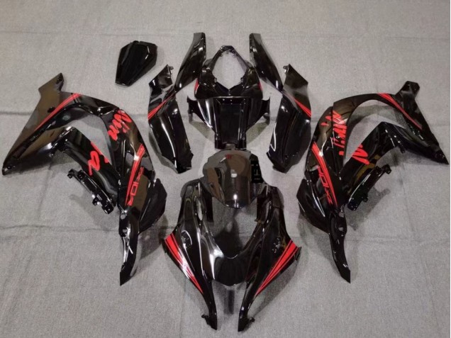 2016-2020 Kawasaki ZX10R Motorcycle Fairings - Glossy Black Red Canada Websites
