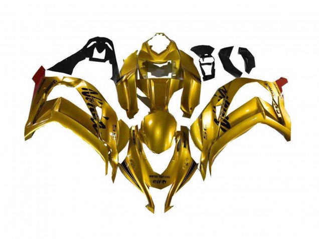 2016-2020 Kawasaki ZX10R Motorcycle Fairing - Gold Black Canada Websites