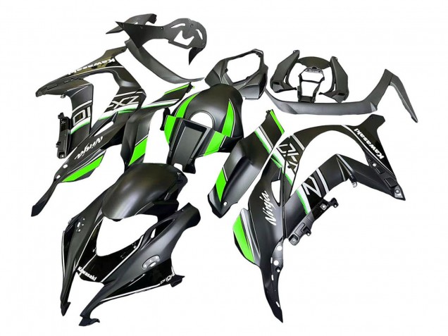 2016-2020 Kawasaki ZX10R Motorcycle Fairings - Matte Black Green White Ninja Canada Websites