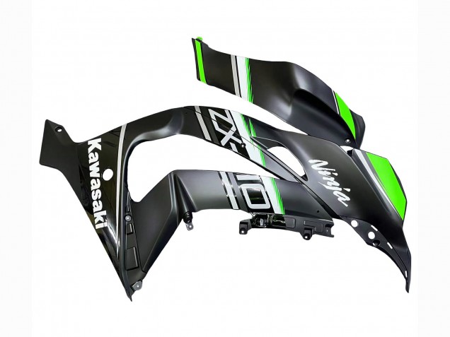 2016-2020 Kawasaki ZX10R Motorcycle Fairings - Matte Black Green White Ninja Canada Websites