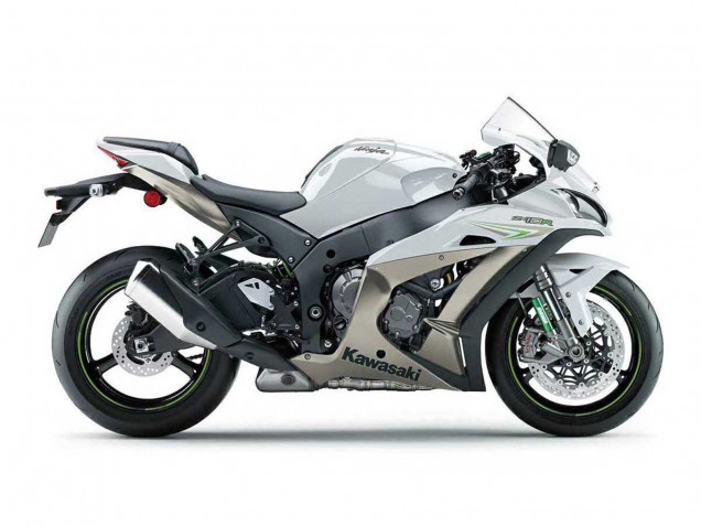 2016-2020 Kawasaki ZX10R Motorcycle Fairings - Pearl White Green Canada Websites