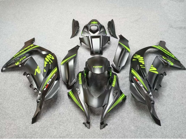 2016-2020 Kawasaki ZX10R Motorcycle Fairings - Matte Black Green Canada Websites
