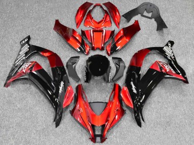 2016-2020 Kawasaki ZX10R Motorcycle Fairings - Red Glossy Black Canada Websites