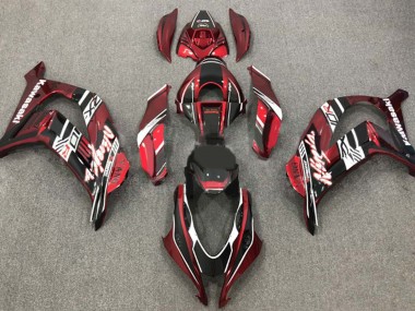2016-2020 Kawasaki ZX10R Motorcycle Fairings - Maroon Red White Glossy Black Canada Websites