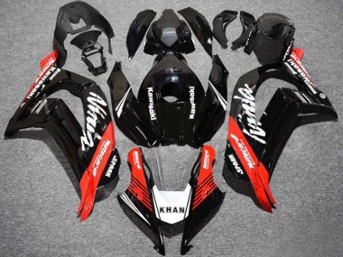 2016-2020 Kawasaki ZX10R Motorcycle Fairings - Glossy Black Red White KHAN Spark Canada Websites