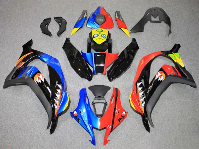 2016-2020 Kawasaki ZX10R Motorcycle Fairings - Blue Red Yellow Black Shark Canada Websites