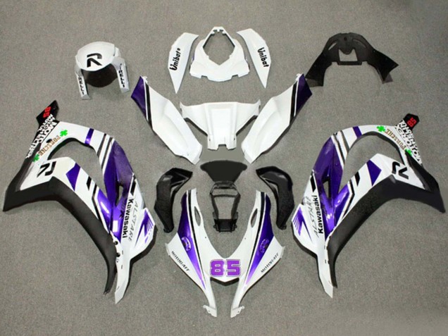 2016-2020 Kawasaki ZX10R Motorcycle Fairings - White Purple Black Alstare 85 Canada Websites