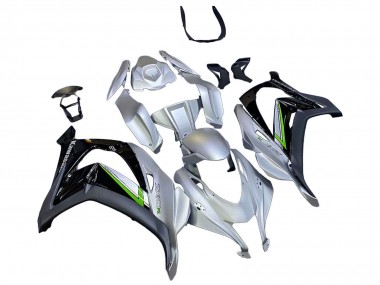2016-2020 Kawasaki ZX10R Motorcycle Fairing - Silver Green Black Canada Websites