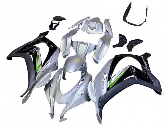 2016-2020 Kawasaki ZX10R Motorcycle Fairing - Silver Green Black Canada Websites