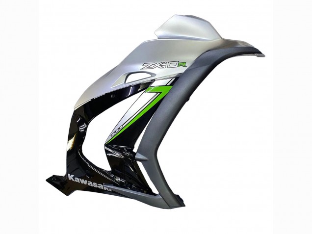 2016-2020 Kawasaki ZX10R Motorcycle Fairing - Silver Green Black Canada Websites
