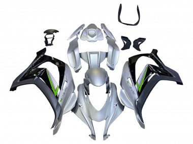 2016-2020 Kawasaki ZX10R Motorcycle Fairing - Silver Green Black Canada Websites