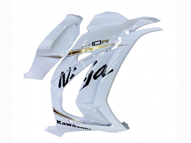 2016-2020 Kawasaki ZX10R Motorcycle Fairings - White Gold Black Canada Websites